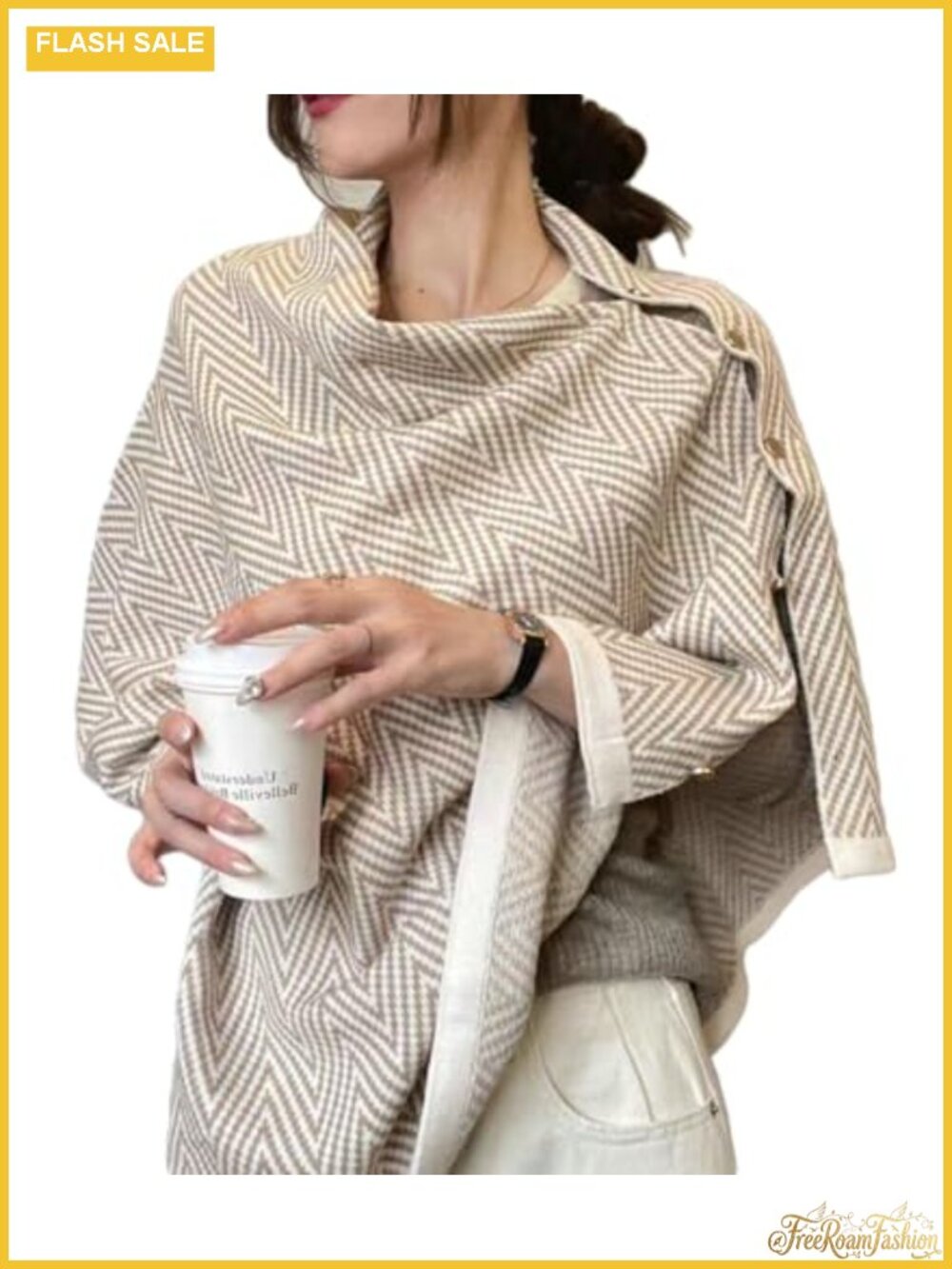 Pashmina Shawl Wrap Women Knitted Cardigan Cape Winter Shoulder Sweater Scarf
